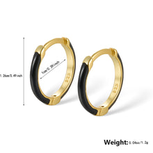 Load image into Gallery viewer, 1 Pair Vintage Style Simple Style Round Epoxy Plating Sterling Silver 18k Gold Plated White Gold Plated Earrings