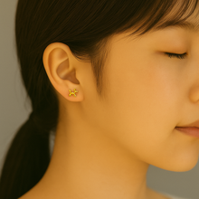 Load image into Gallery viewer, Gold Balloon Dog Earrings