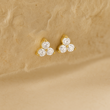 Load image into Gallery viewer, Clear triangle studs