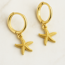 Load image into Gallery viewer, Starfish Hoop Earrings