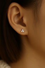 Load image into Gallery viewer, Clear triangle studs