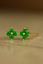 Load image into Gallery viewer, Green clover studs