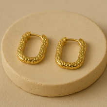 Load image into Gallery viewer, Hannah Textured Hoop Earrings