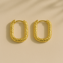 Load image into Gallery viewer, Hannah Textured Hoop Earrings
