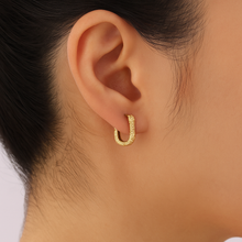 Load image into Gallery viewer, Hannah Textured Hoop Earrings