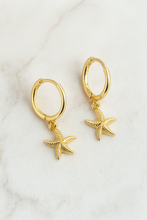 Load image into Gallery viewer, Starfish Hoop Earrings
