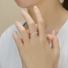 Load image into Gallery viewer, Elegant Crown Sterling Silver Plating Inlay Zircon 14k Gold Plated Rhodium Plated Rings