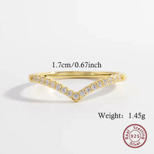 Load image into Gallery viewer, Elegant Simple Style Color Block Sterling Silver Plating Inlay Zircon 14k Gold Plated Rose Gold Plated White Gold Plated Rings