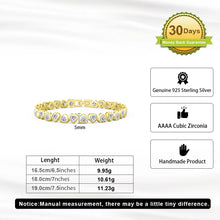 Load image into Gallery viewer, Elegant Simple Style Heart Shape Sterling Silver Plating Inlay Zircon 14k Gold Plated White Gold Plated Bracelets
