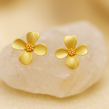 Load image into Gallery viewer, Serena Gold Flower Earrings
