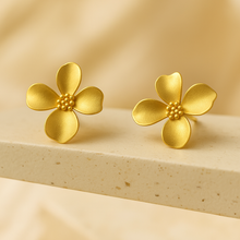 Load image into Gallery viewer, Serena Gold Flower Earrings