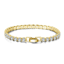 Load image into Gallery viewer, Glam Simple Style Solid Color Sterling Silver Plating Inlay Zircon White Gold Plated Rhodium Plated Silver Plated Tennis Bracelet