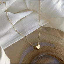 Load image into Gallery viewer, Lady Heart Shape Sterling Silver Plating 14k Gold Plated Necklace