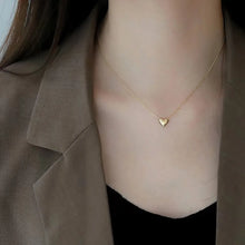 Load image into Gallery viewer, Lady Heart Shape Sterling Silver Plating 14k Gold Plated Necklace