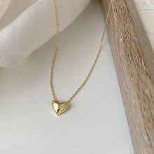 Load image into Gallery viewer, Lady Heart Shape Sterling Silver Plating 14k Gold Plated Necklace