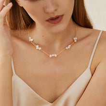Load image into Gallery viewer, Retro Lady Classic Style Geometric Freshwater Pearl Sterling Silver Plating 14k Gold Plated Necklace