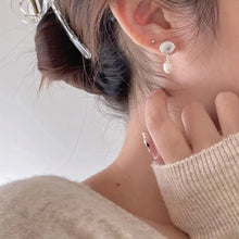 Load image into Gallery viewer, 1 Pair IG Style Casual Shell Pearl Sterling Silver 18K Gold Plated Drop Earrings
