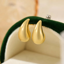 Load image into Gallery viewer, 1 Pair IG Style Simple Style Water Droplets Sterling Silver White Gold Plated Gold Plated Ear Studs

