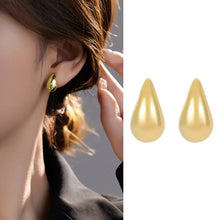 Load image into Gallery viewer, 1 Pair IG Style Simple Style Water Droplets Sterling Silver White Gold Plated Gold Plated Ear Studs
