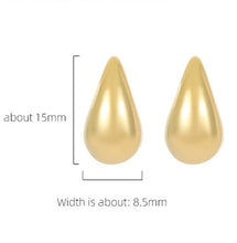Load image into Gallery viewer, 1 Pair IG Style Simple Style Water Droplets Sterling Silver White Gold Plated Gold Plated Ear Studs
