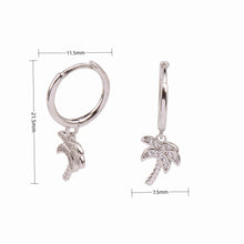 Load image into Gallery viewer, 1 Pair Original Design Simple Style Leaf Inlay Sterling Silver Gem Earrings

