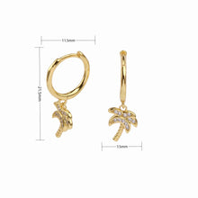 Load image into Gallery viewer, 1 Pair Original Design Simple Style Leaf Inlay Sterling Silver Gem Earrings
