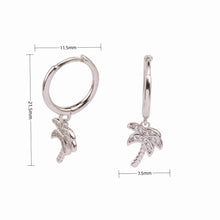 Load image into Gallery viewer, 1 Pair Original Design Simple Style Leaf Inlay Sterling Silver Gem Earrings
