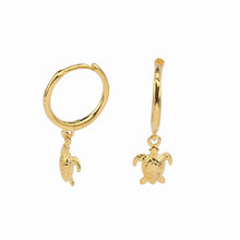 Load image into Gallery viewer, 1 Pair Simple Style Tortoise Sterling Silver Plating White Gold Plated Gold Plated Drop Earrings
