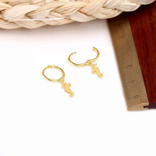 Load image into Gallery viewer, 1 Pair Vintage Style Hippocampus Plating Sterling Silver White Gold Plated Gold Plated Drop Earrings
