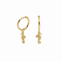 Load image into Gallery viewer, 1 Pair Vintage Style Hippocampus Plating Sterling Silver White Gold Plated Gold Plated Drop Earrings
