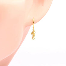 Load image into Gallery viewer, 1 Pair Vintage Style Hippocampus Plating Sterling Silver White Gold Plated Gold Plated Drop Earrings
