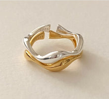Load image into Gallery viewer, 1 Piece Simple Style Solid Color Sterling Silver Plating 18k Gold Plated Open Ring
