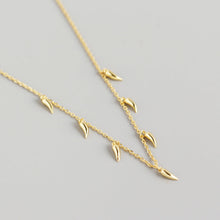 Load image into Gallery viewer, Yhn063 S925 Sterling Silver Small Pepper Stacked Clavicle Chain Necklace Silver Necklace
