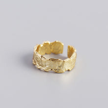 Load image into Gallery viewer, French Style Light Luxury Ins Ring S925 Sterling Silver Korean Version Of Irregular Tin Foil Paper Ring
