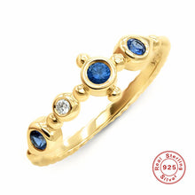 Load image into Gallery viewer, Fashion Round Sterling Silver Inlay Zircon Rings 1 Piece
