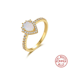 Load image into Gallery viewer, Fashion Round Sterling Silver Inlay Zircon Rings 1 Piece
