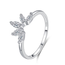 Load image into Gallery viewer, Elegant Crown Sterling Silver Plating Inlay Zircon 14k Gold Plated Rhodium Plated Rings
