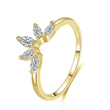 Load image into Gallery viewer, Elegant Crown Sterling Silver Plating Inlay Zircon 14k Gold Plated Rhodium Plated Rings
