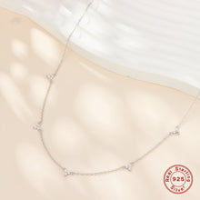 Load image into Gallery viewer, Elegant Luxurious Solid Color Sterling Silver Plating Inlay Zircon 18k Gold Plated White Gold Plated Necklace

