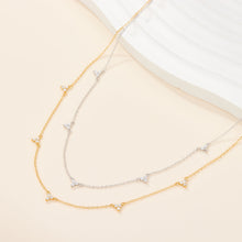 Load image into Gallery viewer, Elegant Luxurious Solid Color Sterling Silver Plating Inlay Zircon 18k Gold Plated White Gold Plated Necklace
