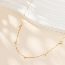 Load image into Gallery viewer, Elegant Luxurious Solid Color Sterling Silver Plating Inlay Zircon 18k Gold Plated White Gold Plated Necklace
