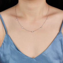 Load image into Gallery viewer, Elegant Luxurious Solid Color Sterling Silver Plating Inlay Zircon 18k Gold Plated White Gold Plated Necklace
