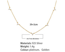 Load image into Gallery viewer, Elegant Luxurious Solid Color Sterling Silver Plating Inlay Zircon 18k Gold Plated White Gold Plated Necklace
