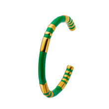 Load image into Gallery viewer, Wholesale Retro Color Block Titanium Steel Plating Bangle
