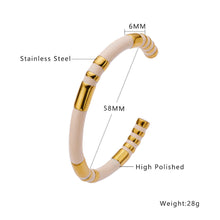 Load image into Gallery viewer, Wholesale Retro Color Block Titanium Steel Plating Bangle
