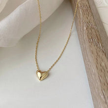 Load image into Gallery viewer, Lady Heart Shape Sterling Silver Plating 14k Gold Plated Necklace

