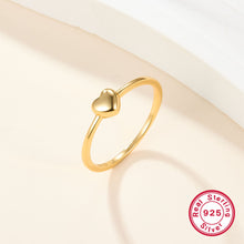 Load image into Gallery viewer, Elegant Heart Shape Sterling Silver Plating 18k Gold Plated Rings

