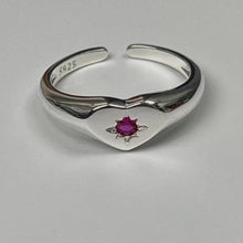 Load image into Gallery viewer, Classic Style Round Sterling Silver Zircon Open Rings In Bulk
