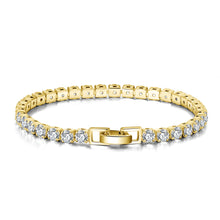 Load image into Gallery viewer, Glam Simple Style Solid Color Sterling Silver Plating Inlay Zircon White Gold Plated Rhodium Plated Silver Plated Tennis Bracelet
