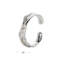 Load image into Gallery viewer, Simple Style Waves Sterling Silver Irregular Plating Gold Plated Rings

